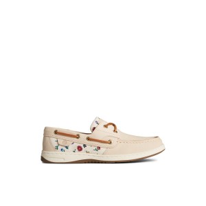 Beige Sperry Bluefish Floral Boat Shoe | ARPMEHU-09