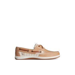 Beige Sperry Koifish Stripe Boat Shoe | CZXLPDU-37