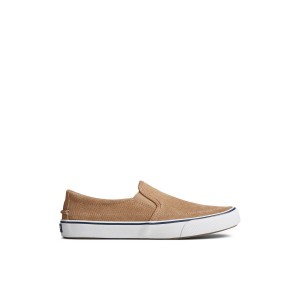 Beige Sperry Striper II Twin Gore Perforated Slip On Sneaker | FMGBUYO-10