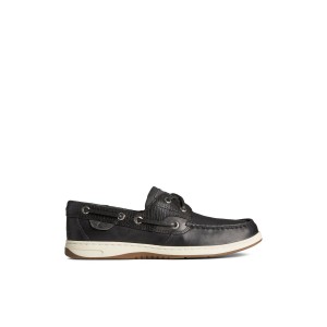 Black Sperry Bluefish 2-Eye Boat Shoe | QTIBCFK-81