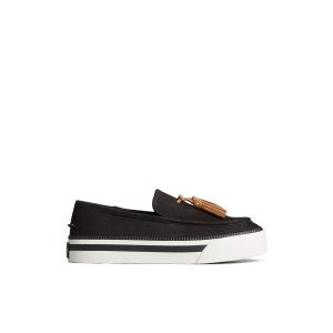 Black Sperry Sea Sailor Platform Sneaker | FERYMLS-31