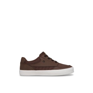 Brown Sperry Boardwalk Leather Sneaker | ECRFQOJ-80