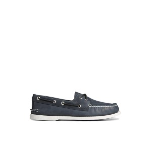 Navy Sperry Authentic Original Cross Lace Boat Shoe | TEBAJCH-69