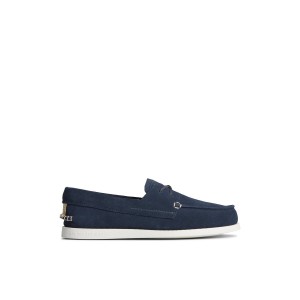 Navy Sperry Authentic Original Sirocco Suede Boat Shoe | ZGKDIUM-47