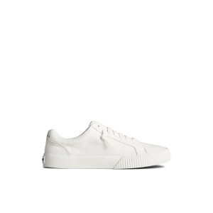 White Sperry Bermuda SeaCycled Canvas Sneaker | PXMWHKO-38