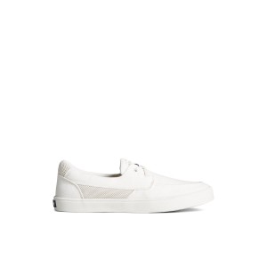 White Sperry SeaCycled Bowery Sneaker | UFGOBSC-53