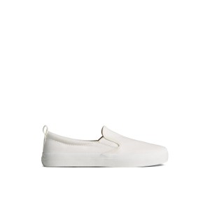 White Sperry SeaCycled Crest Twin Gore Canvas Sneaker | KLFSPRE-17