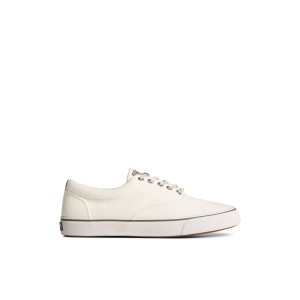 White Sperry SeaCycled Striper II CVO Textile Sneaker | QIBXGMN-79