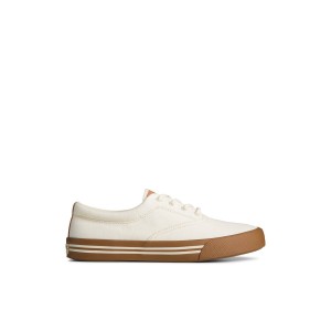 White Sperry Striper II Linen CVO Sneaker | ZNYHATF-56