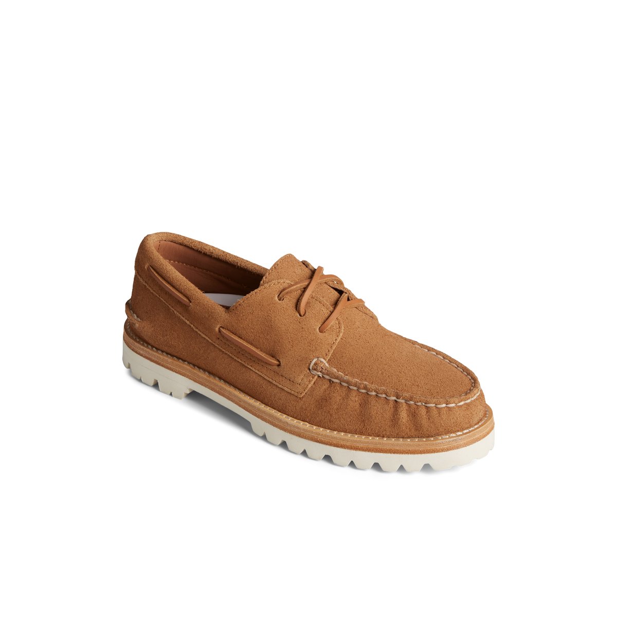 Beige Sperry Authentic Original 3-Eye Vibram Boat Shoe | FEDBWGZ-57