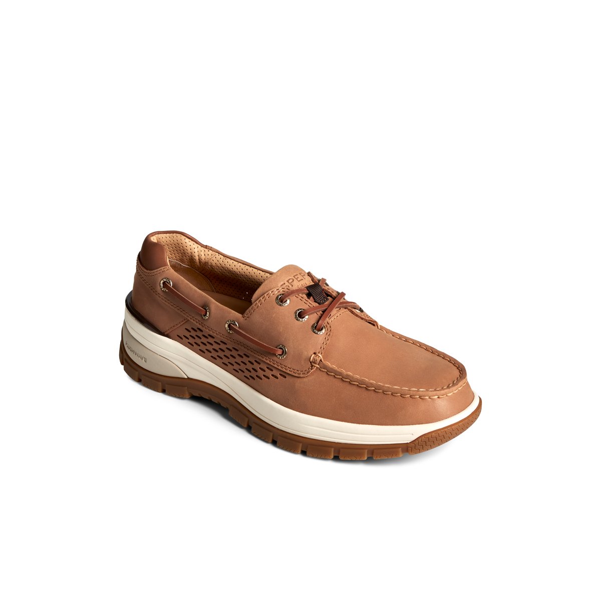 Beige Sperry Gold Cup Billfish PLUSHWAVE Boat Shoe | ILYQEOP-15