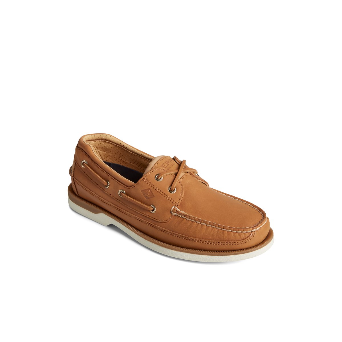 Beige Sperry Gold Cup Mako Boat Shoe | SYAKXQV-16