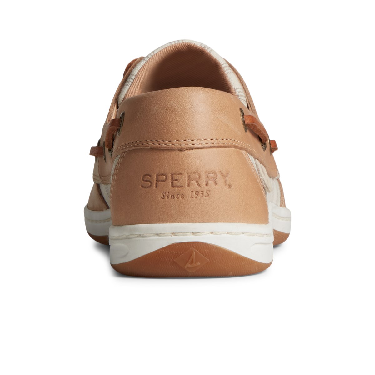 Beige Sperry Koifish Stripe Boat Shoe | CZXLPDU-37