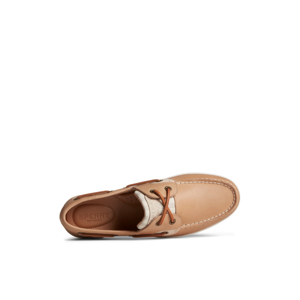 Beige Sperry Koifish Stripe Boat Shoe | CZXLPDU-37