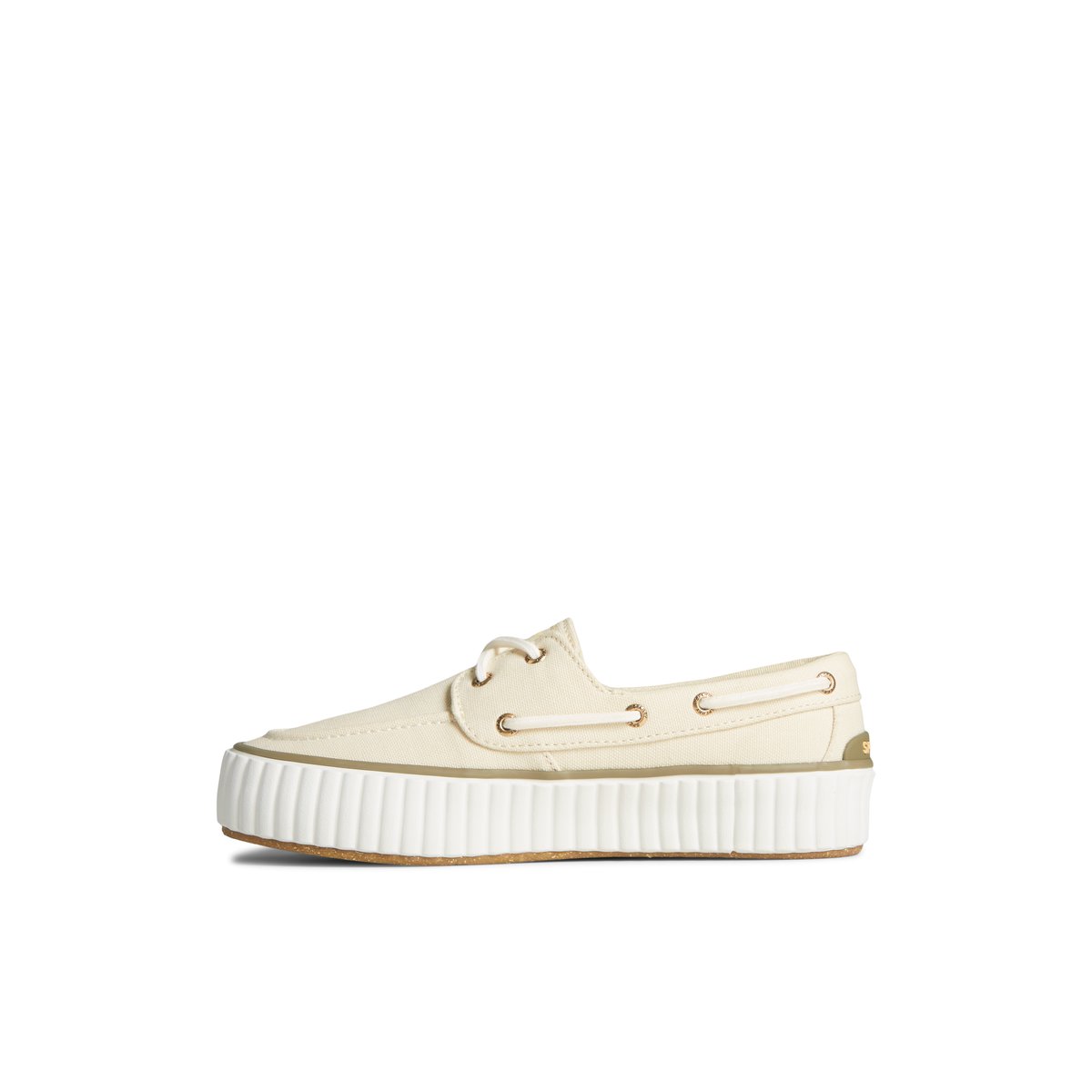 Beige Sperry Pier Wave Platform Lace Up Sneaker | LENZBPX-26