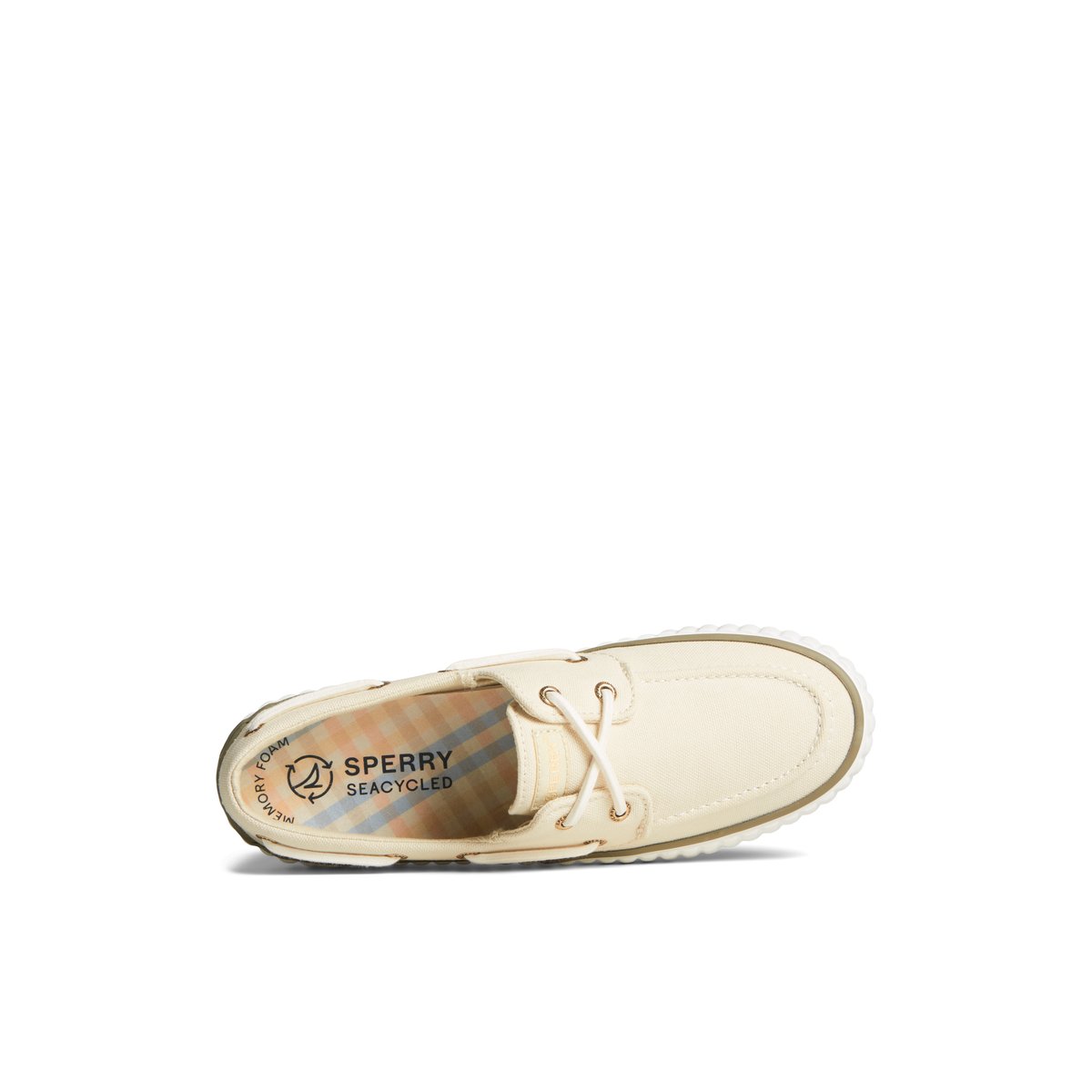 Beige Sperry Pier Wave Platform Lace Up Sneaker | LENZBPX-26