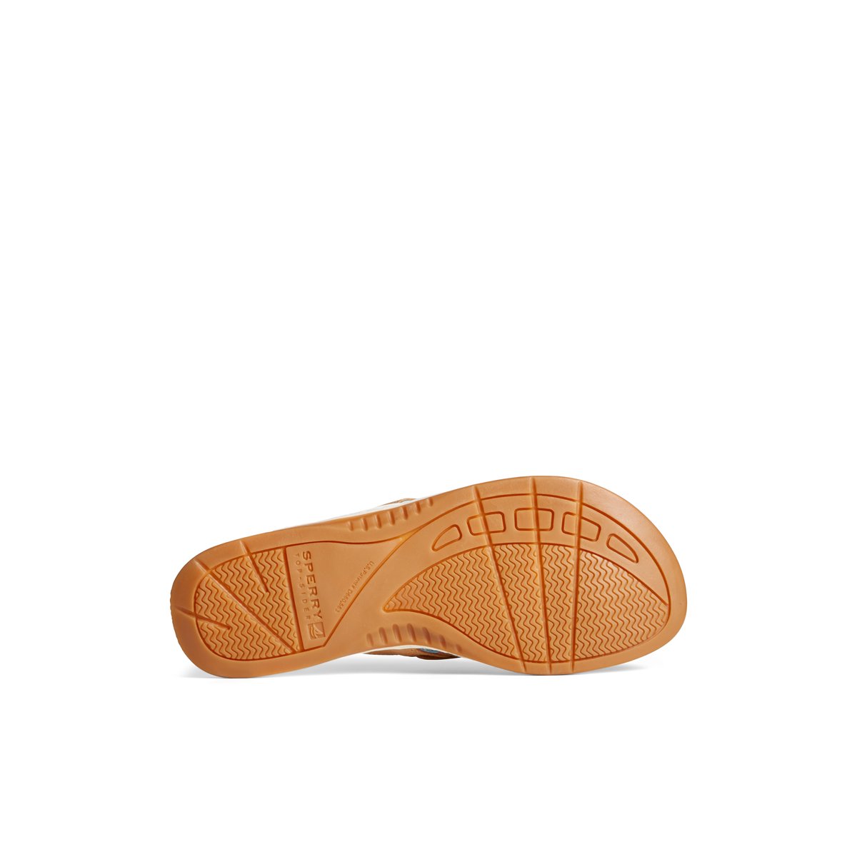 Beige Sperry Seafish Leather Flip Flop | HRDGQUO-10