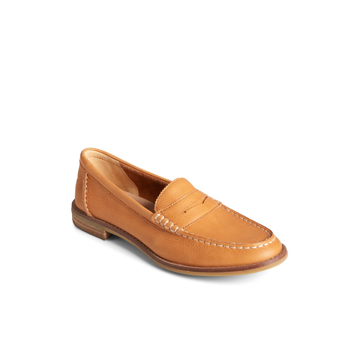 Beige Sperry Seaport Penny Leather Loafer | KMXACPN-32