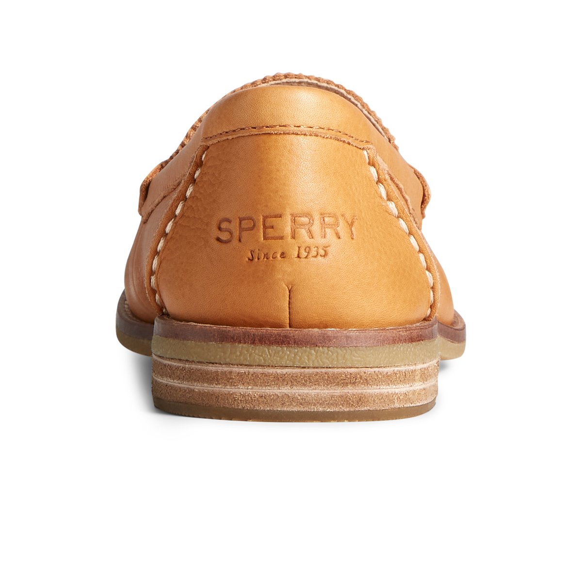 Beige Sperry Seaport Penny Leather Loafer | KMXACPN-32