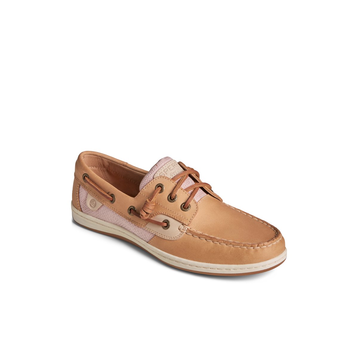 Beige Sperry Songfish Jacquard Boat Shoe | TEJNULO-03