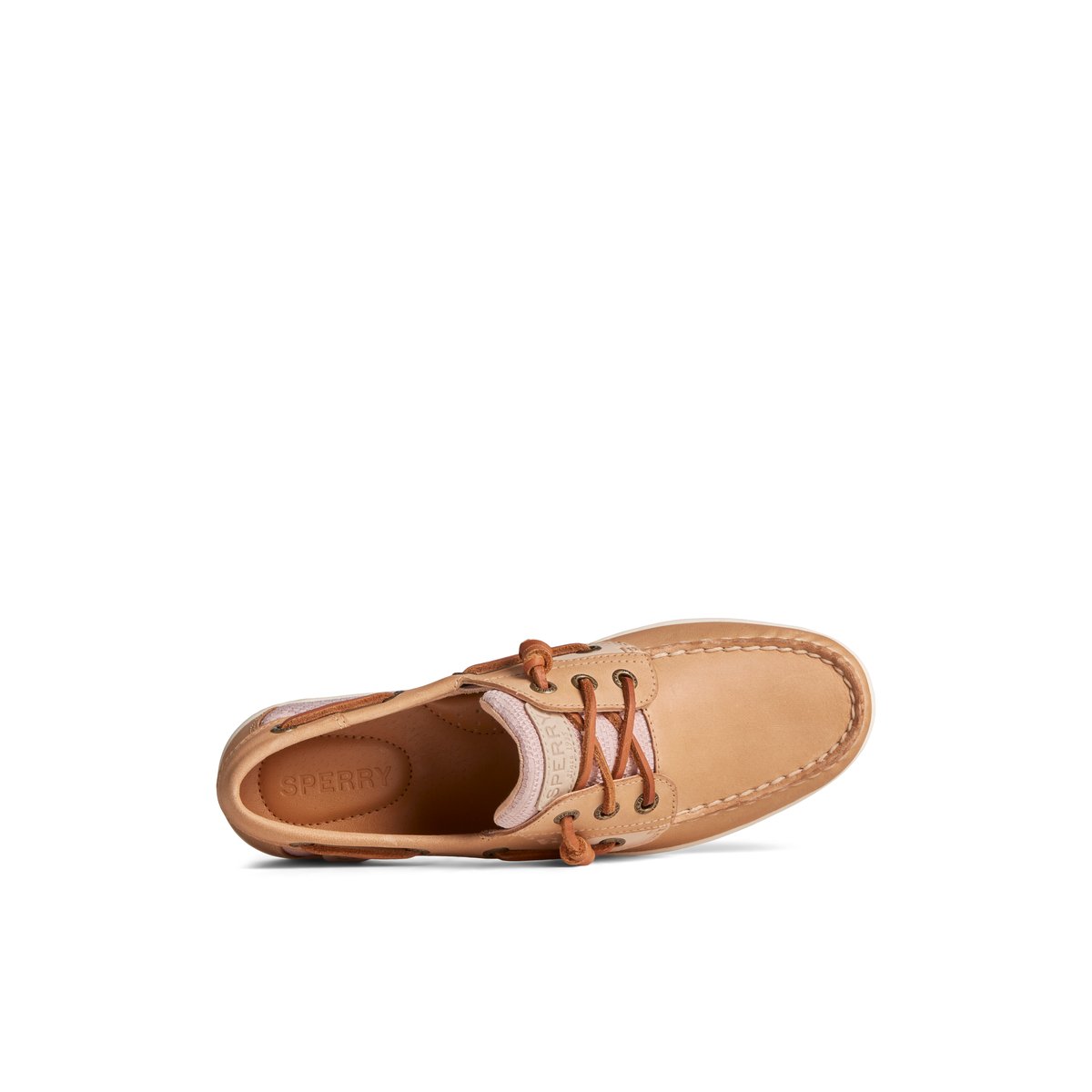 Beige Sperry Songfish Jacquard Boat Shoe | TEJNULO-03