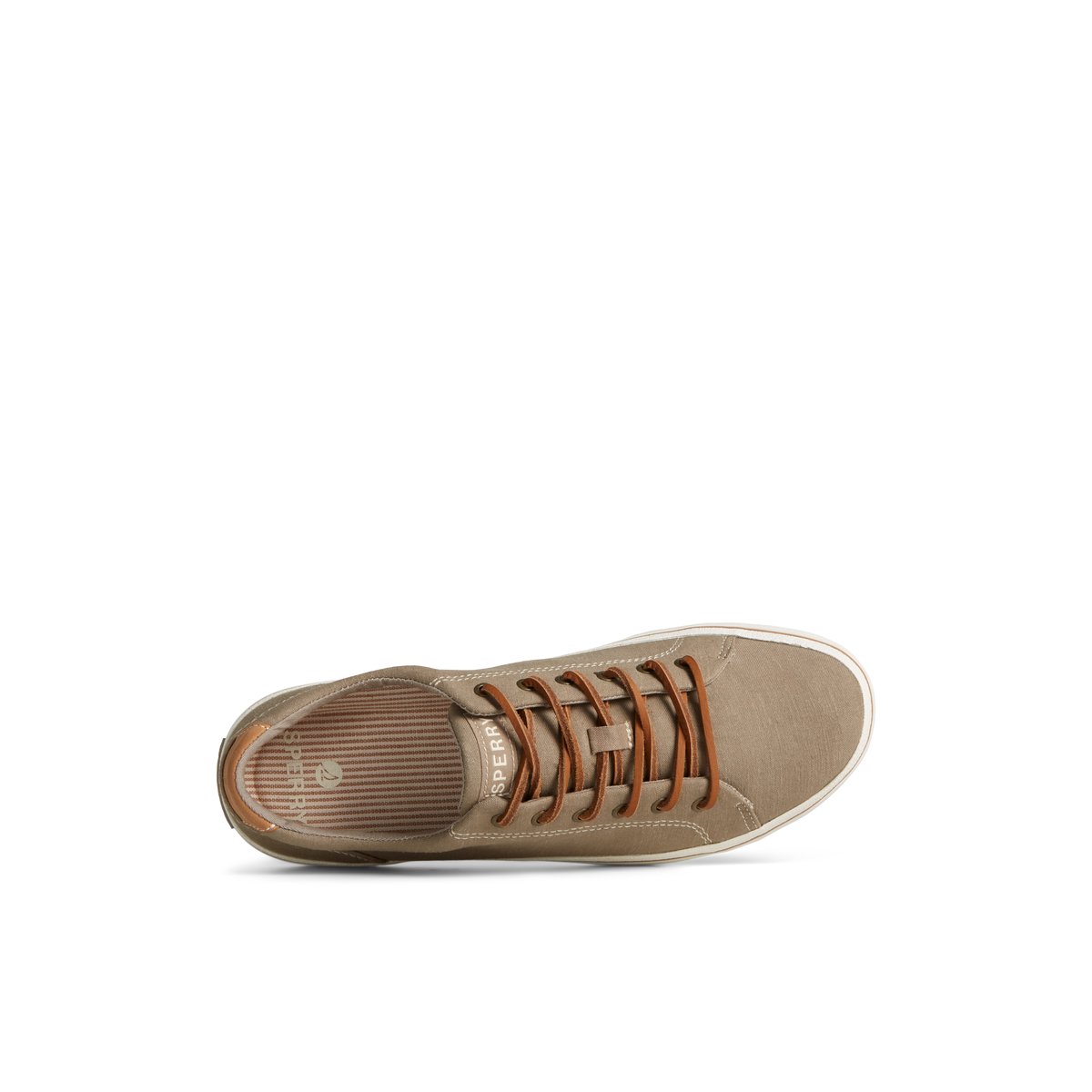 Beige Sperry Striper II Linen LTT Sneaker | FYVPODS-45