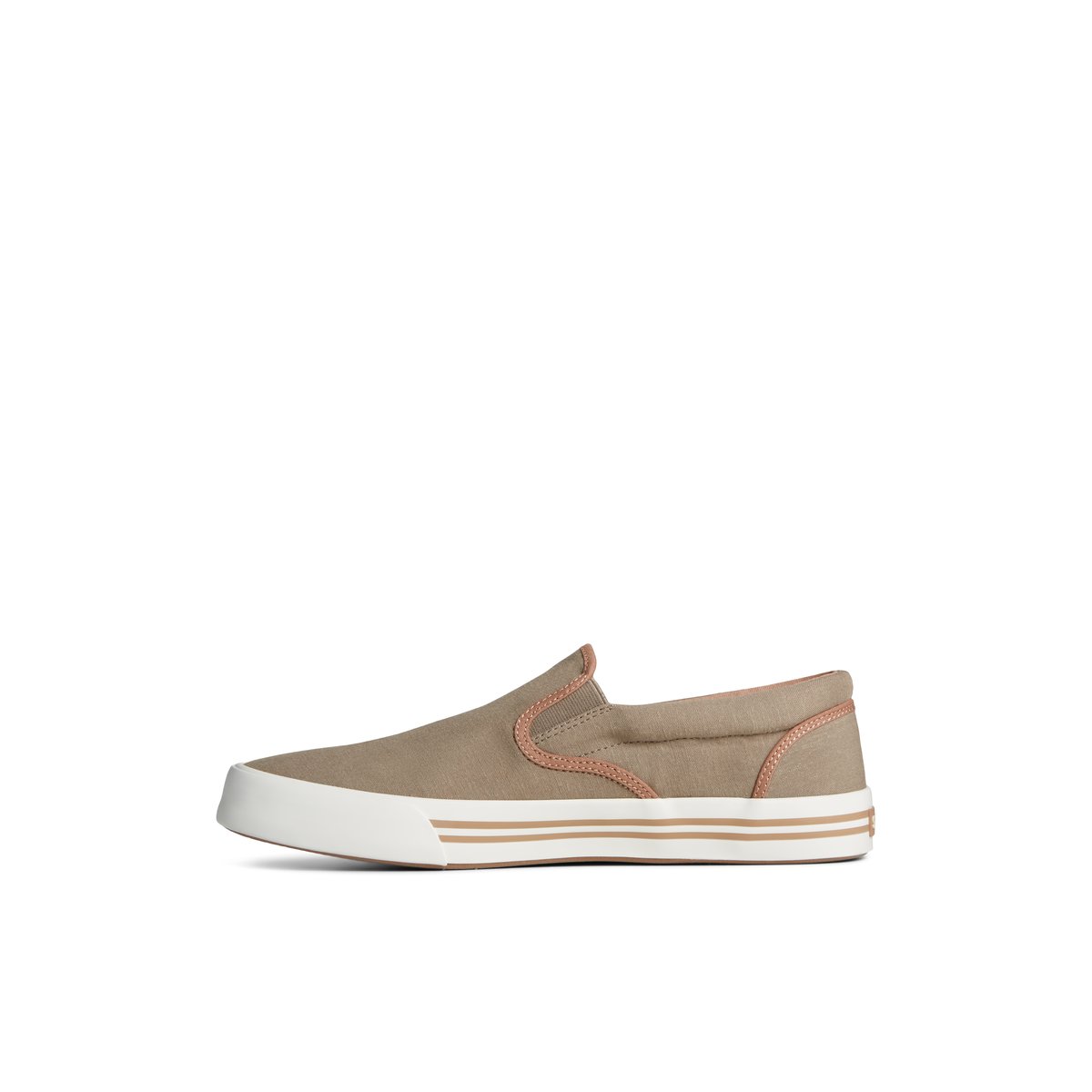 Beige Sperry Striper II Linen Slip On Sneaker | KTNCZDB-25