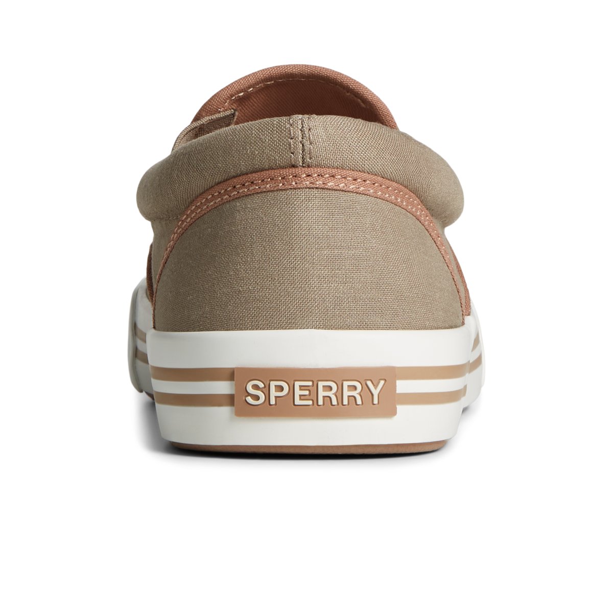 Beige Sperry Striper II Linen Slip On Sneaker | KTNCZDB-25