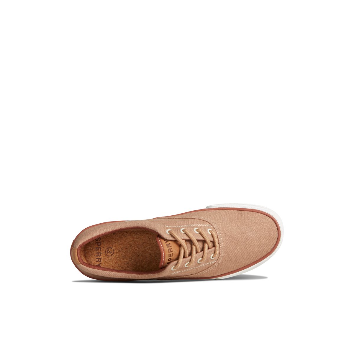 Beige Sperry Striper II Slub Linen Sneaker | CJDHYBM-65