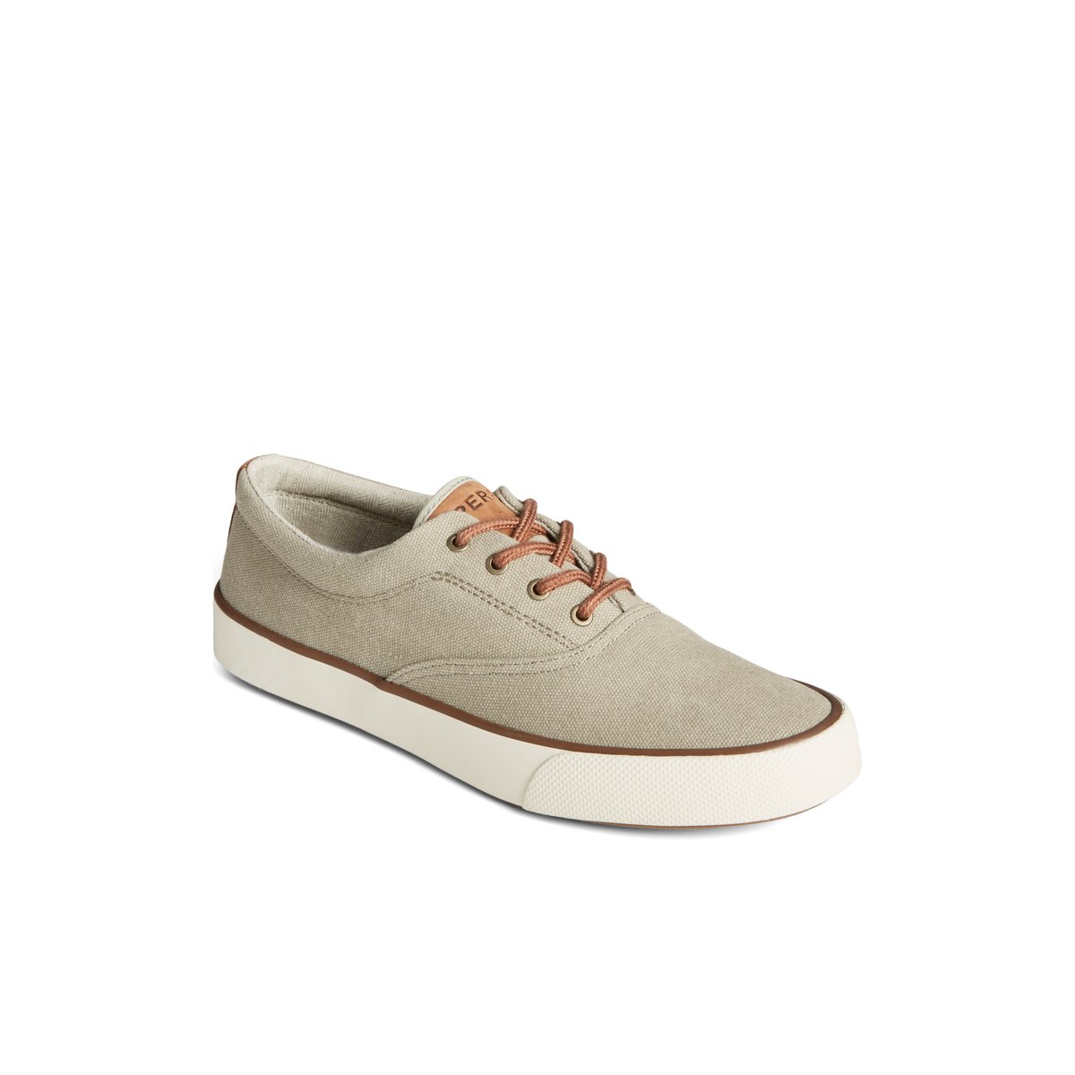 Beige Sperry Striper II Washed Canvas CVO Sneaker | XYFZPEH-51