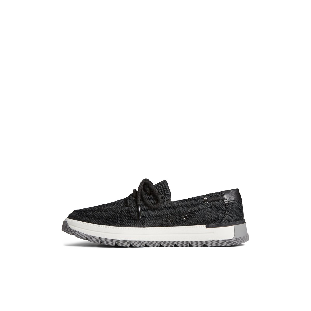 Black Sperry Augusta Boat Shoe | ORTVWKJ-92