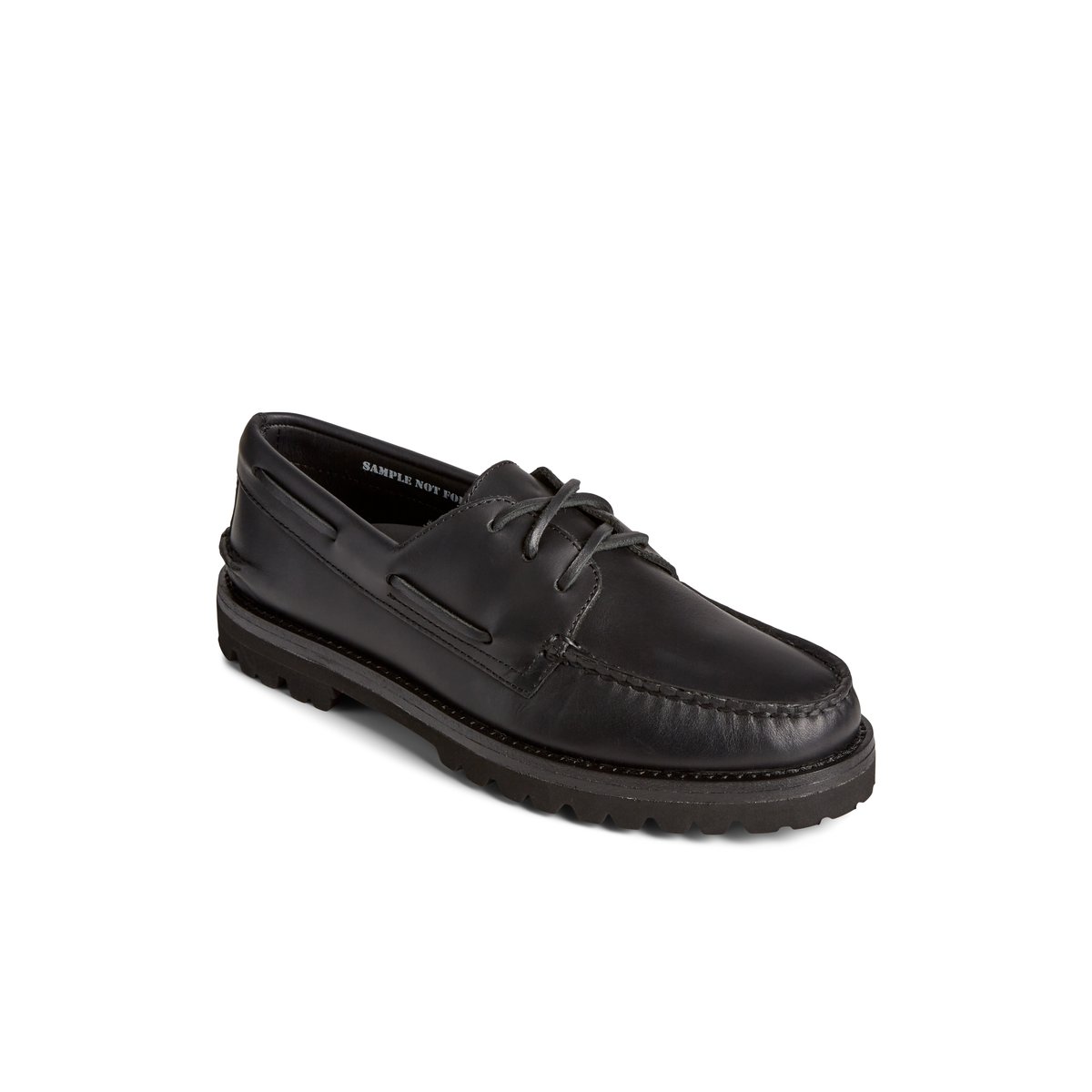 Black Sperry Authentic Original 3-Eye Vibram Boat Shoe | RSXABLM-84