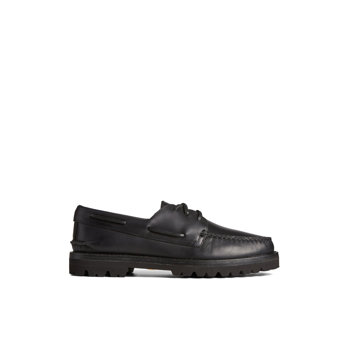 Black Sperry Authentic Original 3-Eye Vibram Boat Shoe | RSXABLM-84