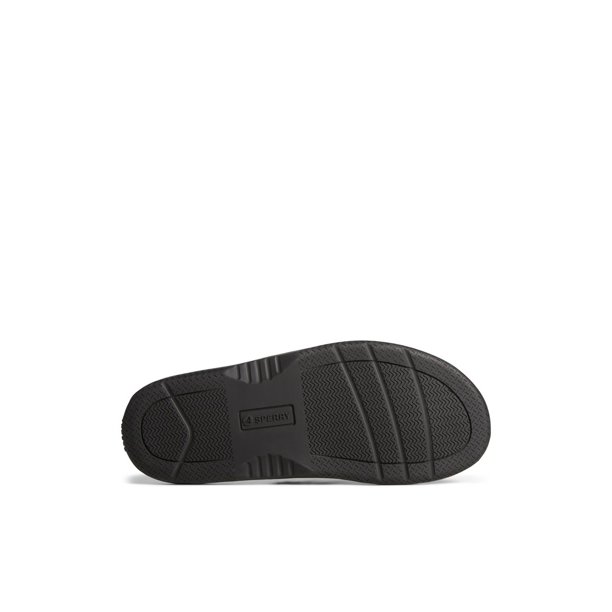 Black Sperry Baitfish Leather Flip Flop | GQPVBSX-02