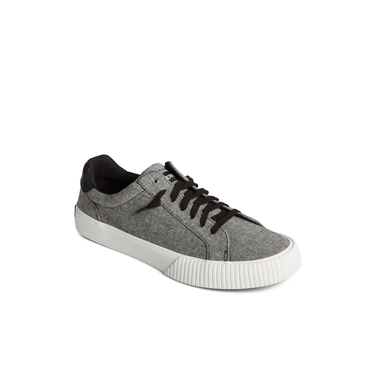 Black Sperry Bermuda SeaCycled Canvas Sneaker | BNIXQZT-23