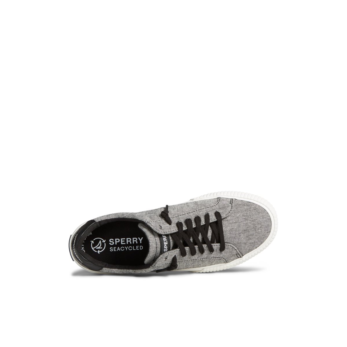 Black Sperry Bermuda SeaCycled Canvas Sneaker | BNIXQZT-23