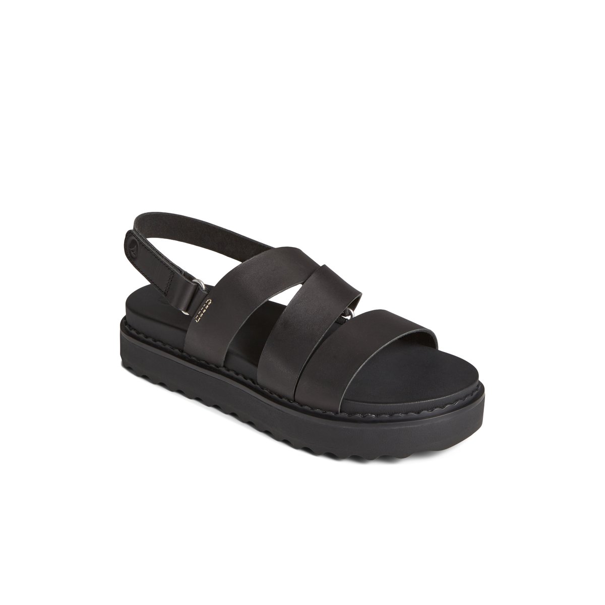 Black Sperry Cami Flatform Sandal | ZRCVTAI-75