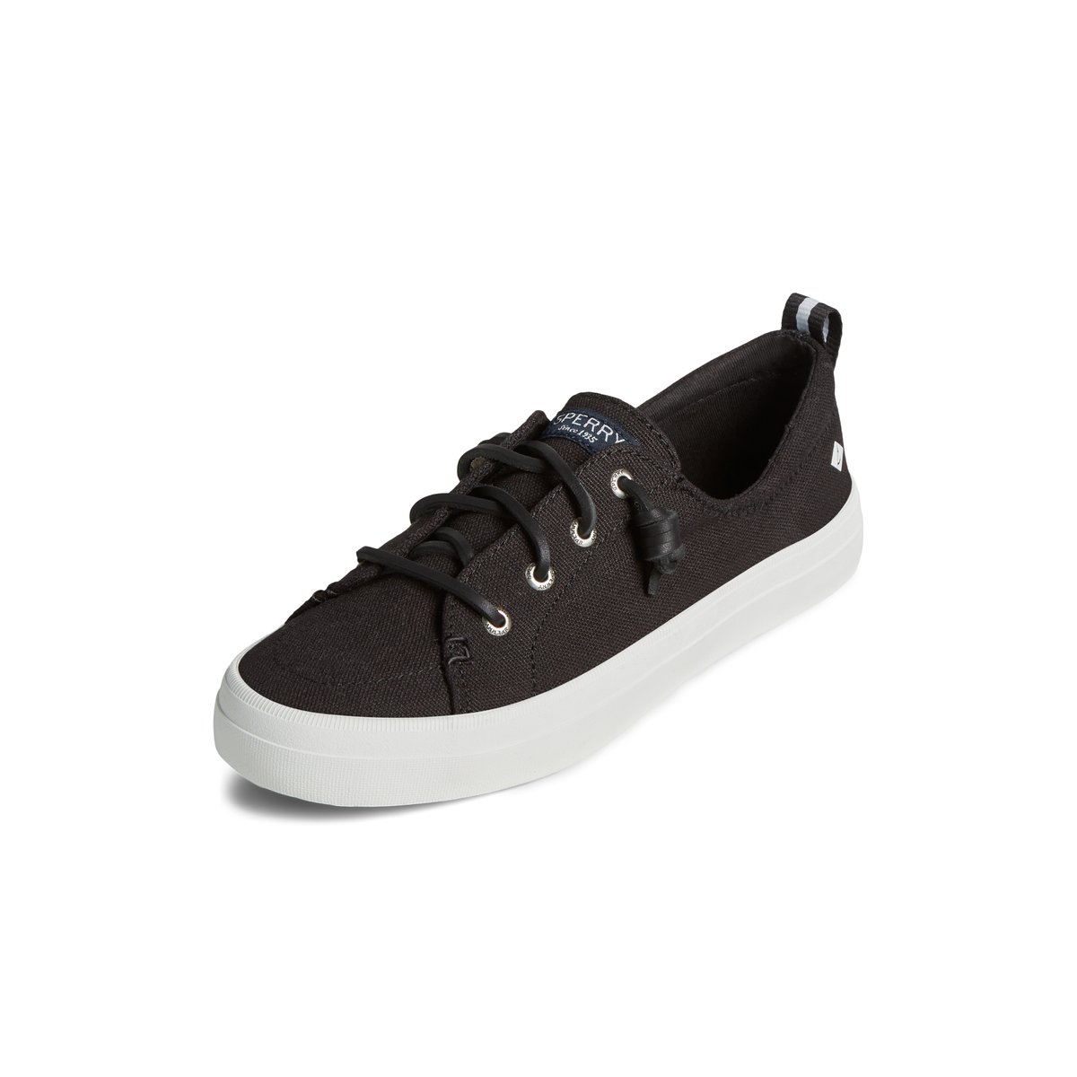 Black Sperry Crest Vibe Sneaker | YOGJEAU-25