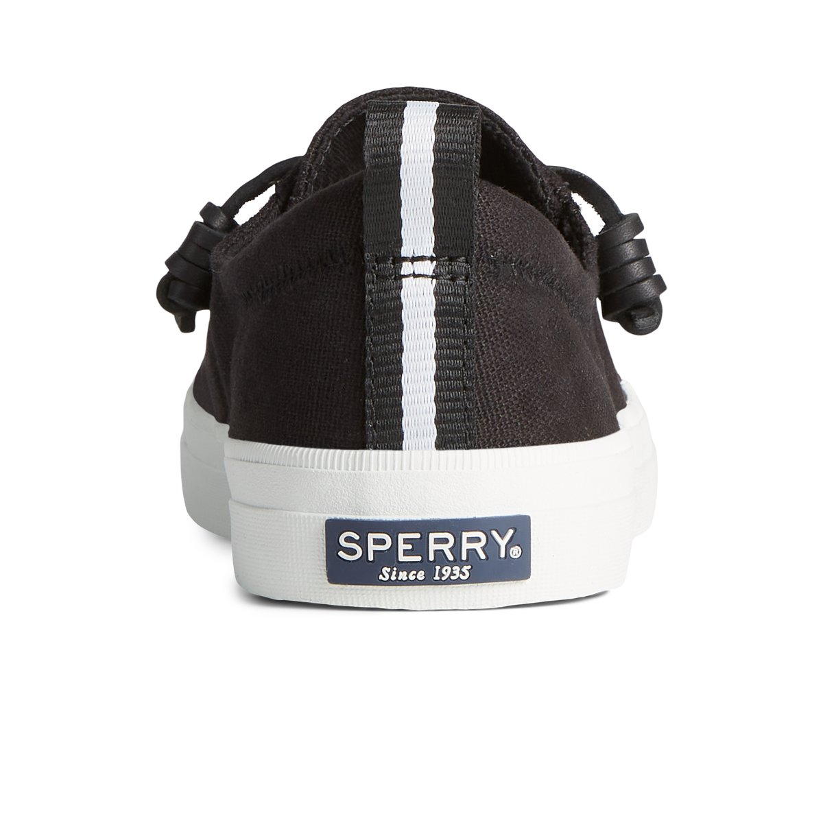 Black Sperry Crest Vibe Sneaker | YOGJEAU-25