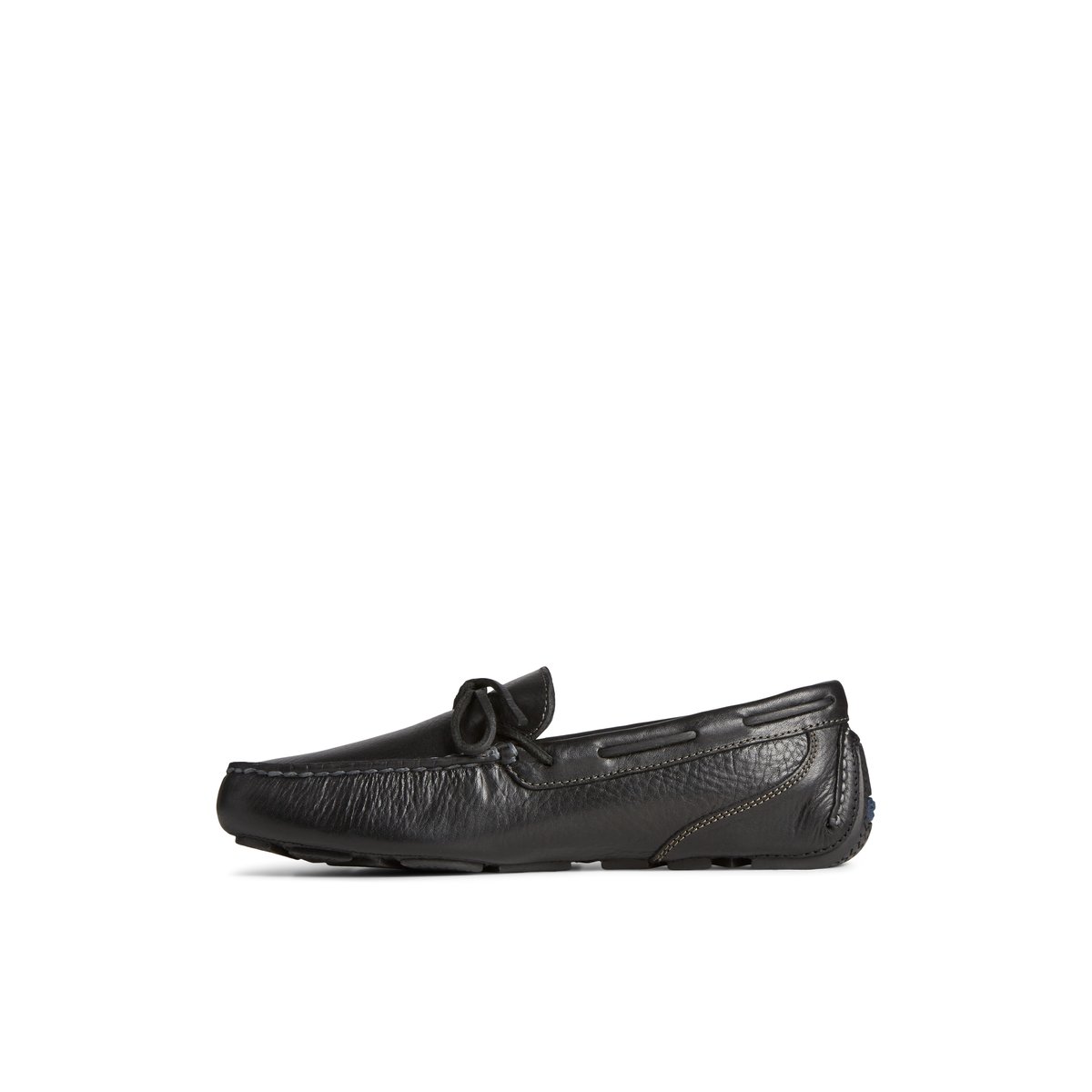 Black Sperry Davenport Pull Up Leather 1-Eye Driver | ETAWKFD-35