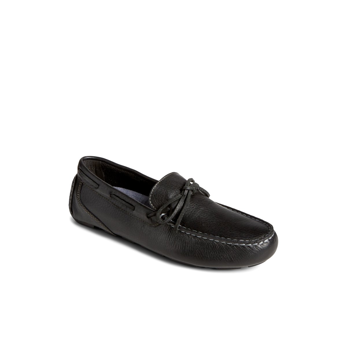 Black Sperry Davenport Pull Up Leather 1-Eye Driver | ETAWKFD-35