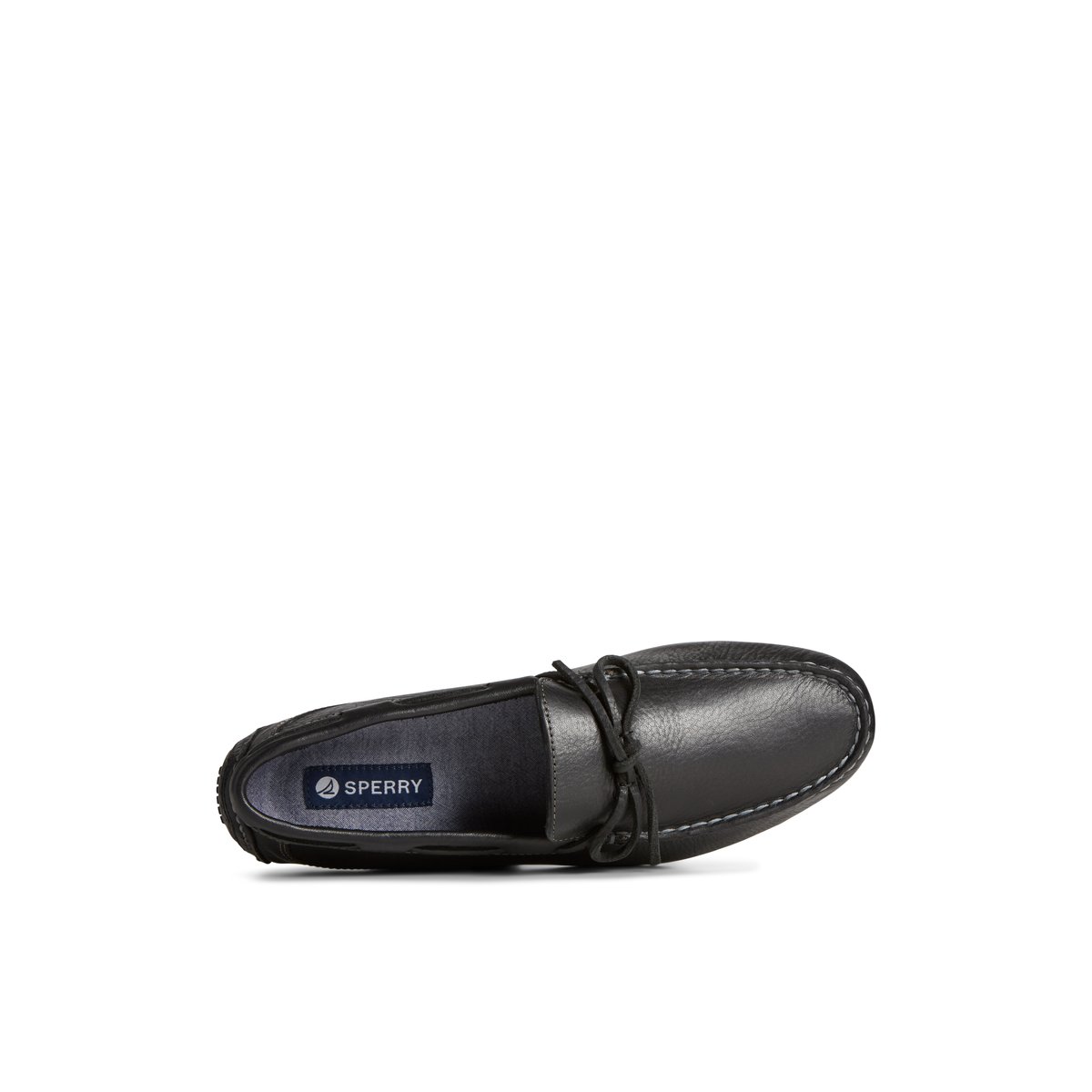 Black Sperry Davenport Pull Up Leather 1-Eye Driver | ETAWKFD-35