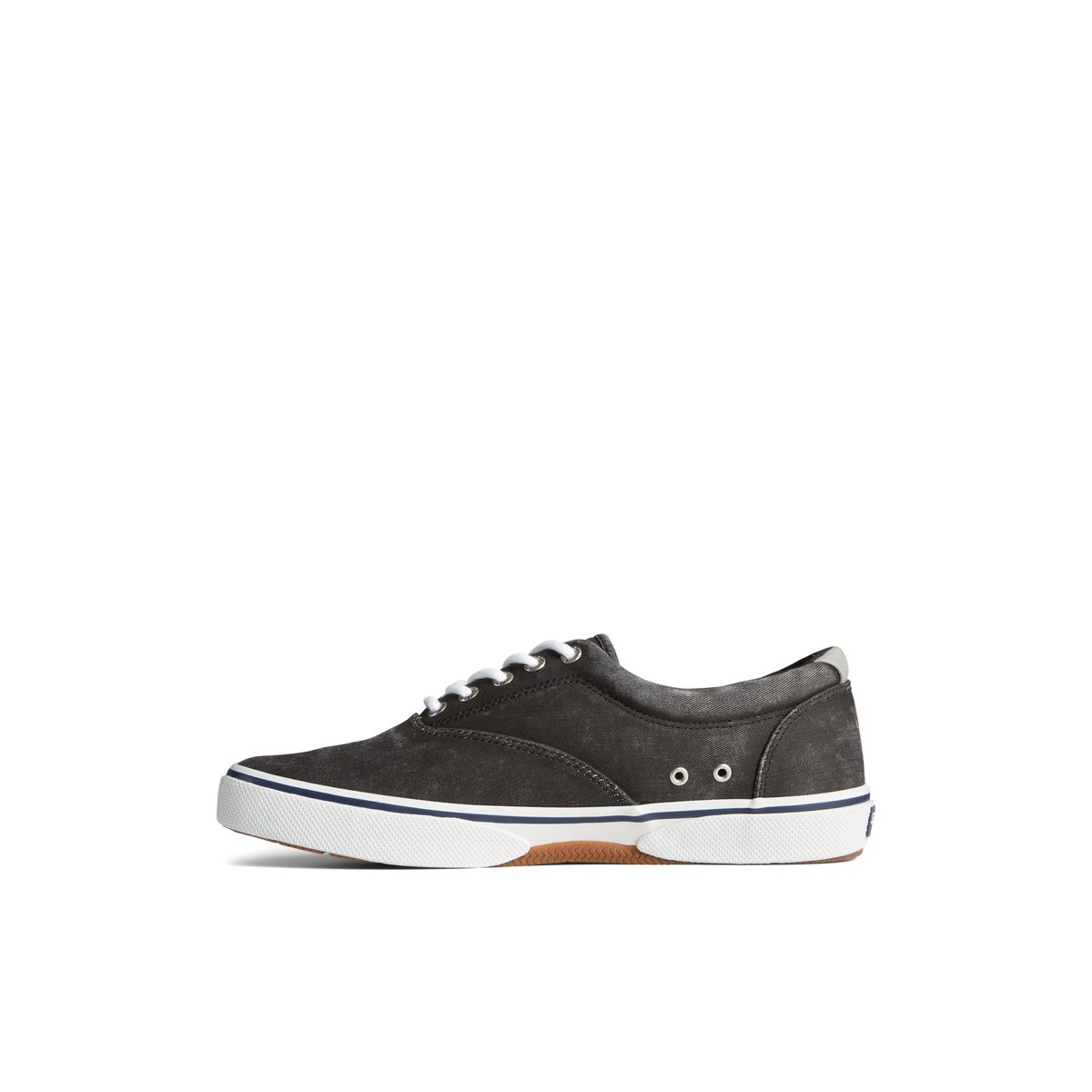 Black Sperry Halyard CVO Salt Washed Sneaker | DWINRSG-57