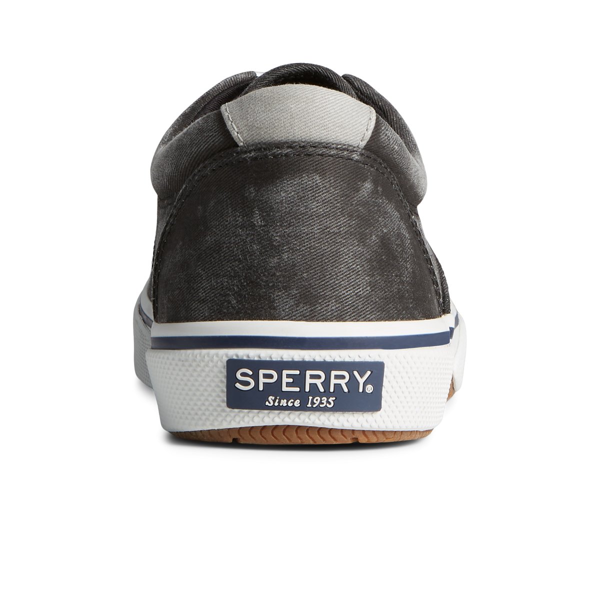 Black Sperry Halyard CVO Salt Washed Sneaker | DWINRSG-57