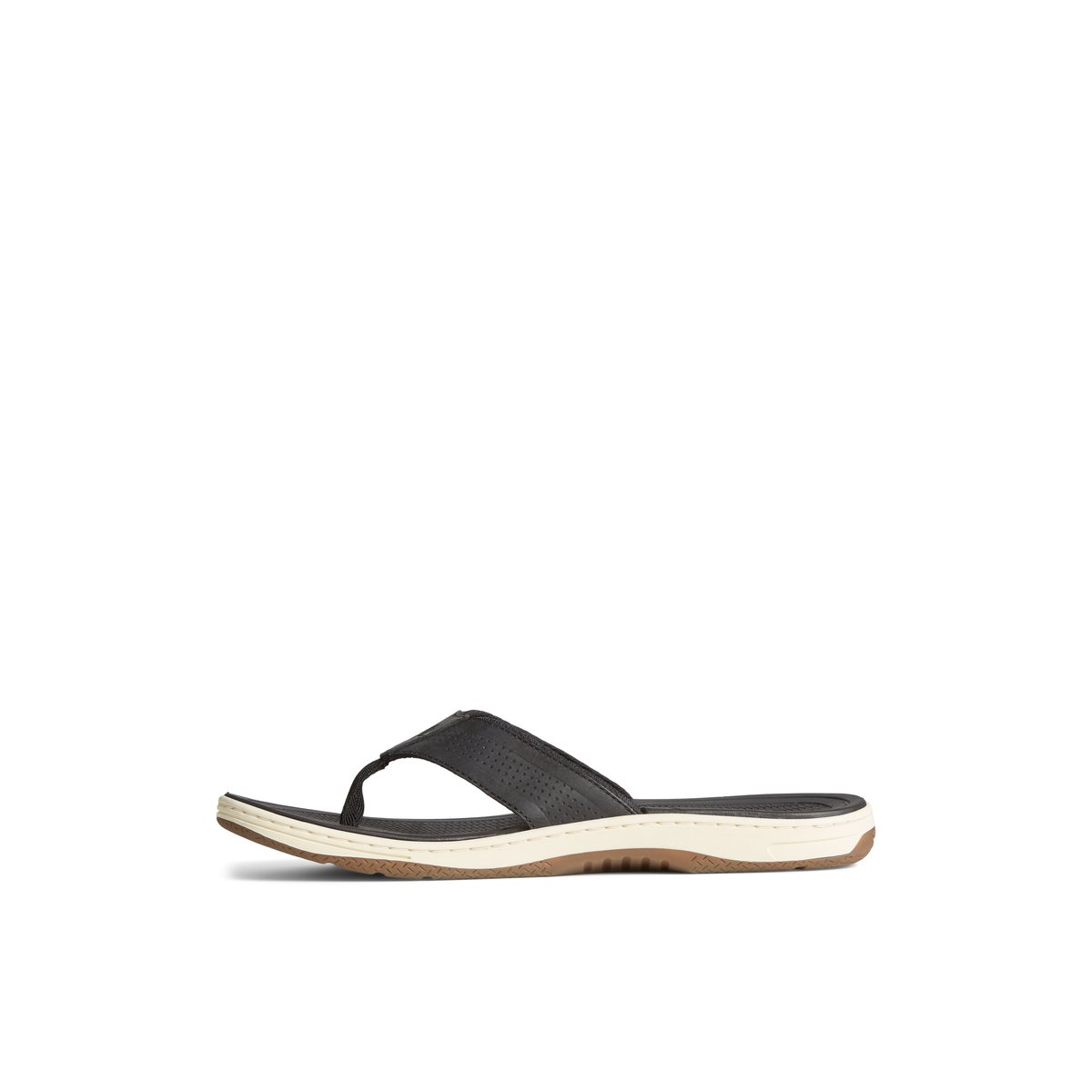 Black Sperry Havasu Perf Flip Flop | XYEGLSR-62