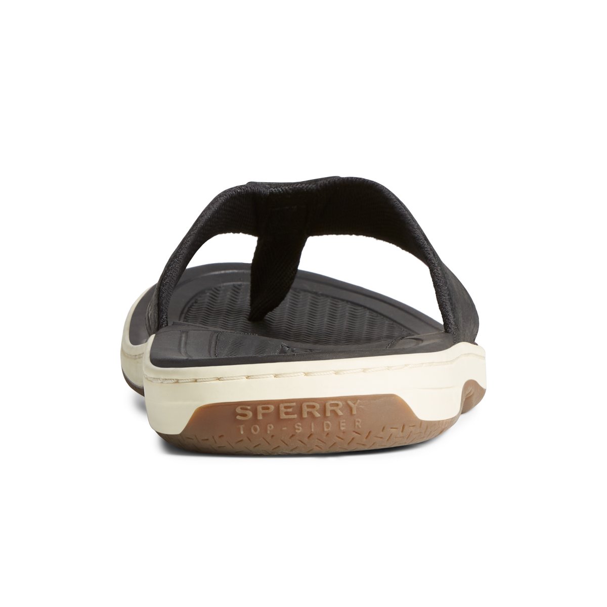 Black Sperry Havasu Perf Flip Flop | XYEGLSR-62