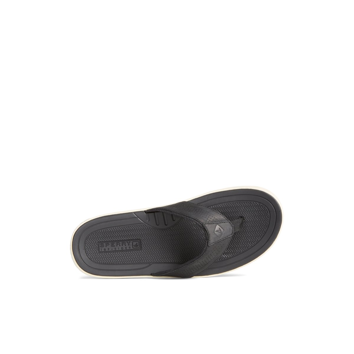 Black Sperry Havasu Perf Flip Flop | XYEGLSR-62