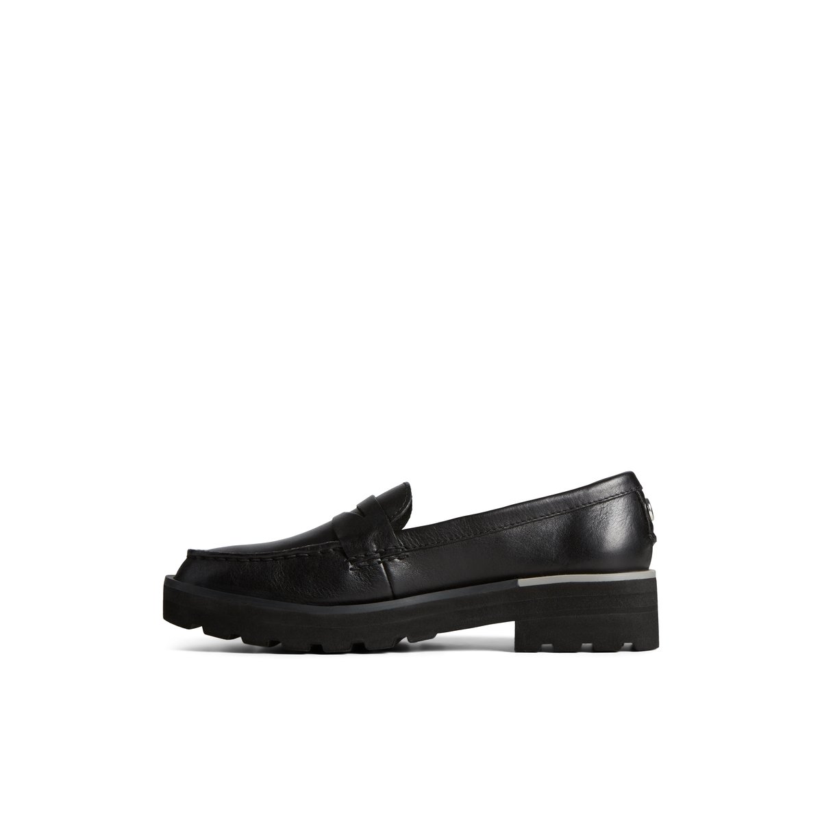 Black Sperry Lug Penny Loafer | SMWAVJF-45