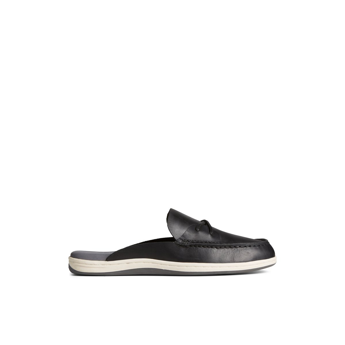 Black Sperry Mulefish Leather Boat Shoe | QBXGDVE-21