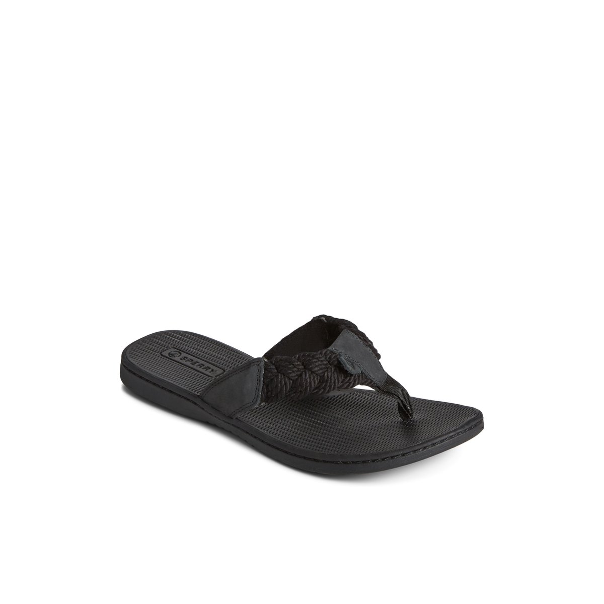 Black Sperry Parrotfish Braid Sandal | TIQHNVF-76